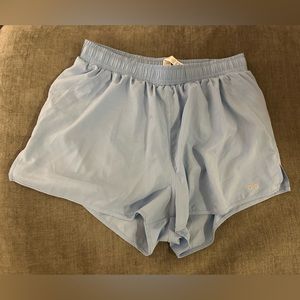 Pale blue running shorts